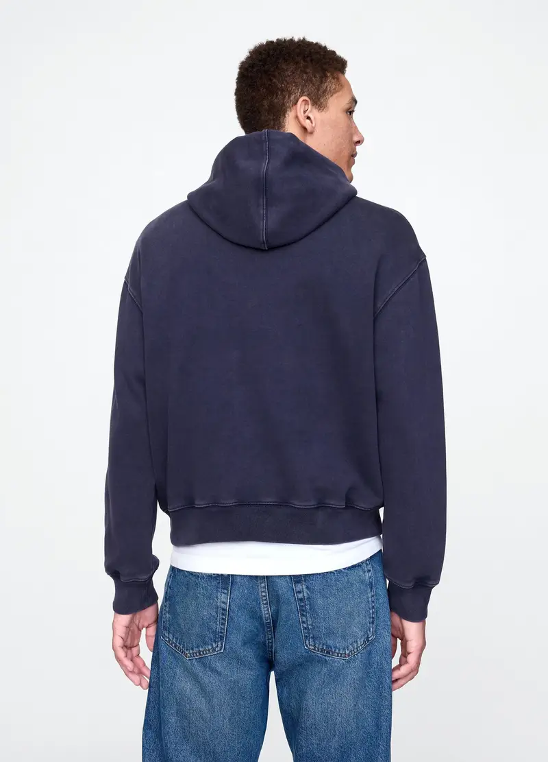 GAP, Felpa Con Cappuccio E Patch Logo, Uomo, Blu, Taglia: XS miniatura 2