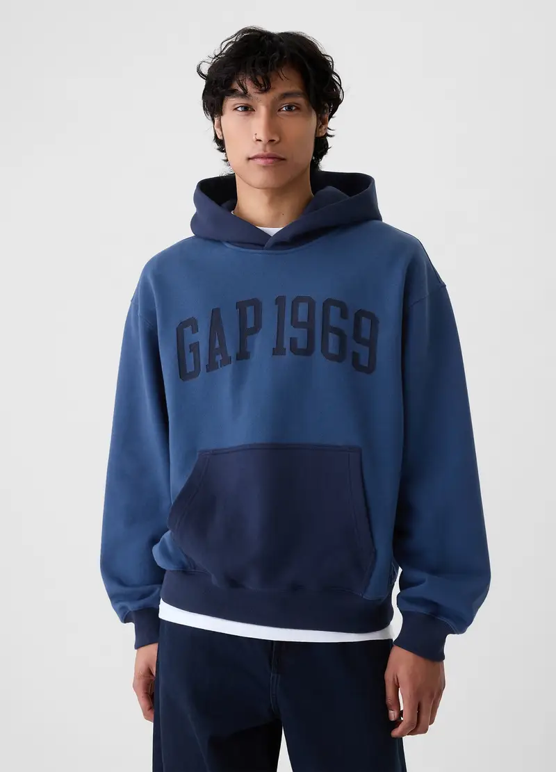 Gap Felpa Con Cappuccio Uomo Blu