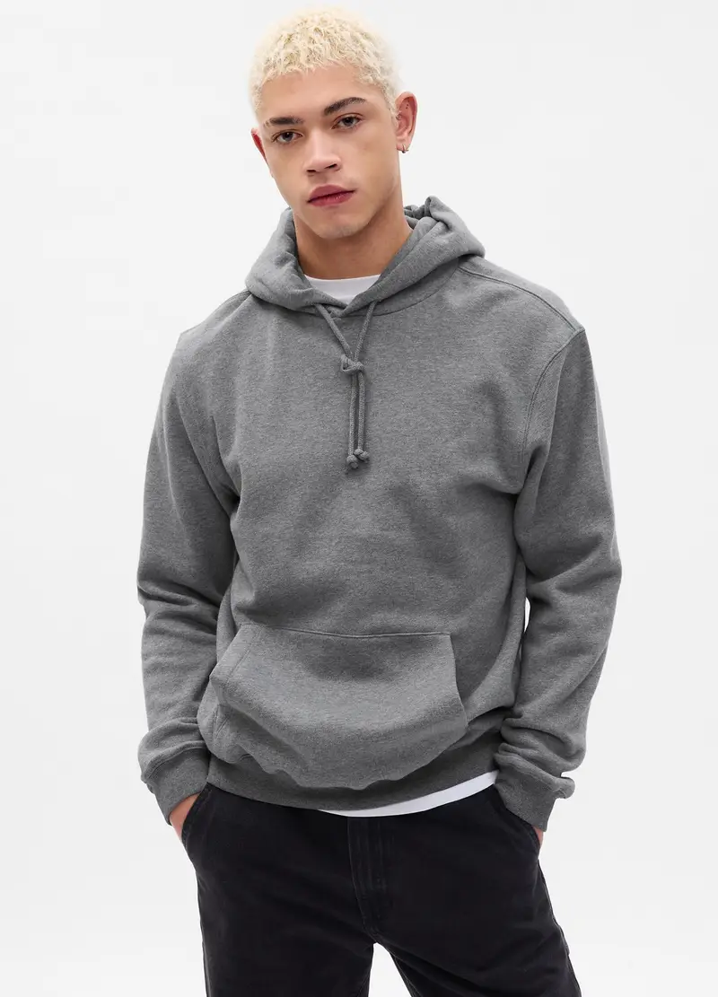 GAP, Felpa Con Cappuccio In Cotone E Modal, Uomo, Grigio, Taglia: XS