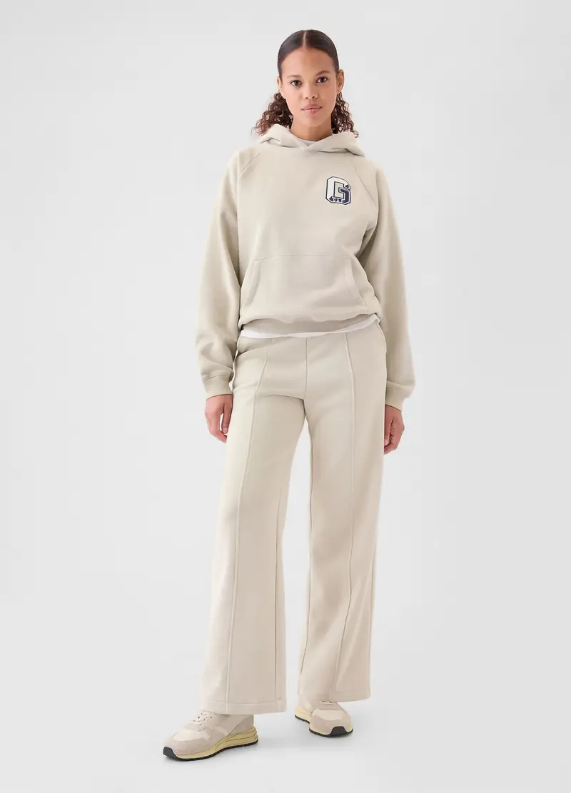 Felpa Con Cappuccio Maniche Raglan, Donna, Beige miniatura 2