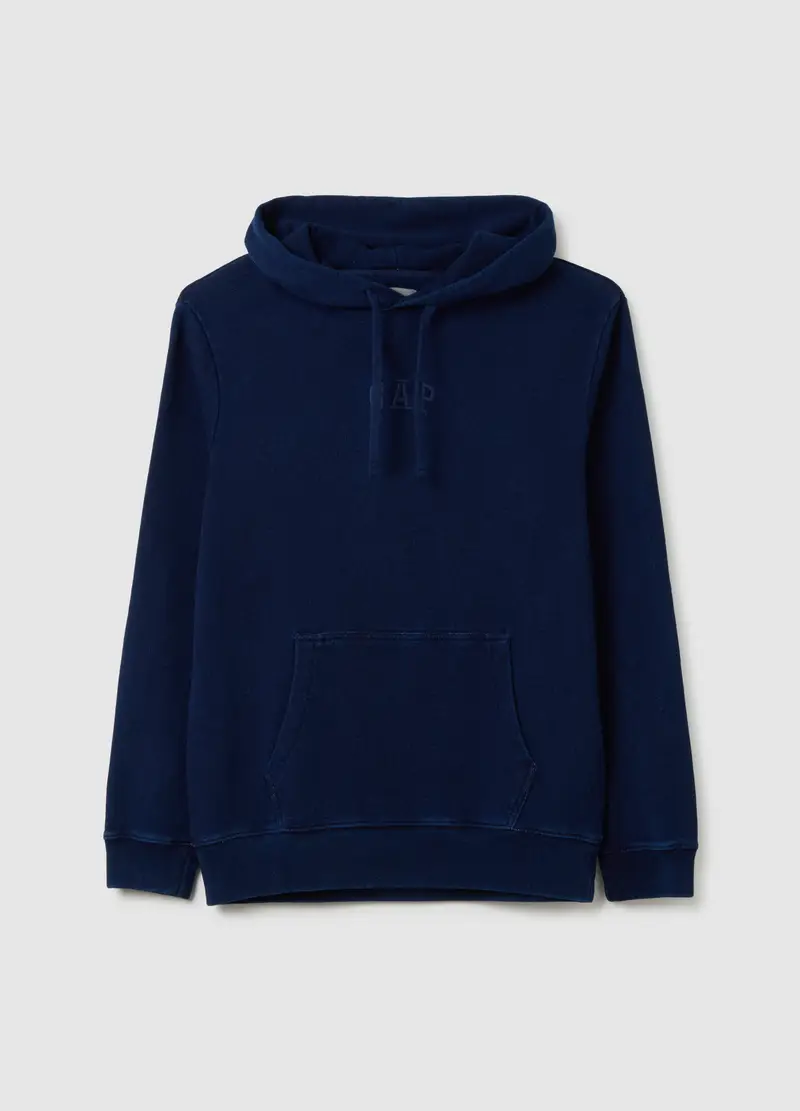 GAP - Felpa con cappuccio ricamo logo, , Blu denim, Taglia S