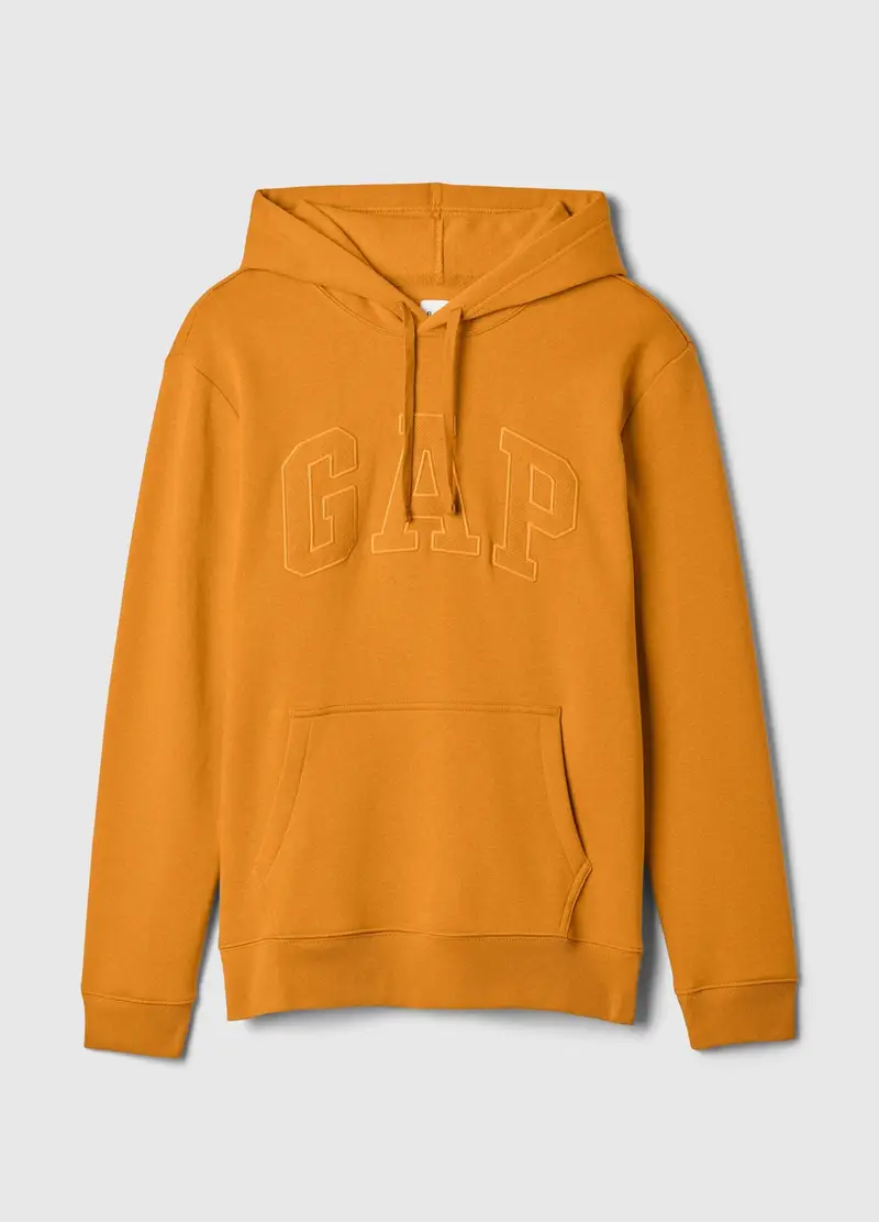 GAP, Felpa Con Cappuccio Ricamo Logo, Uomo, Giallo, Taglia: M miniatura 3