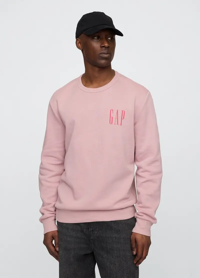 GAP - Felpa con logo, , Rosa polveroso, Taglia M