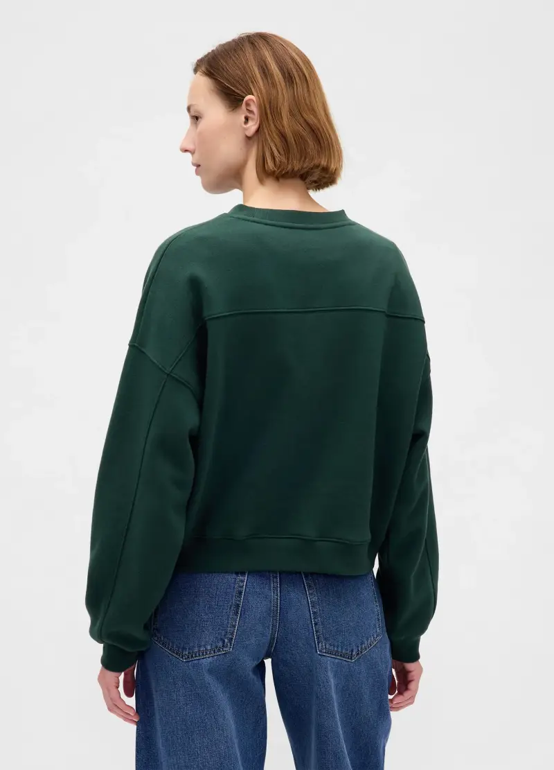 Felpa Girocollo, Donna, Verde miniatura 2