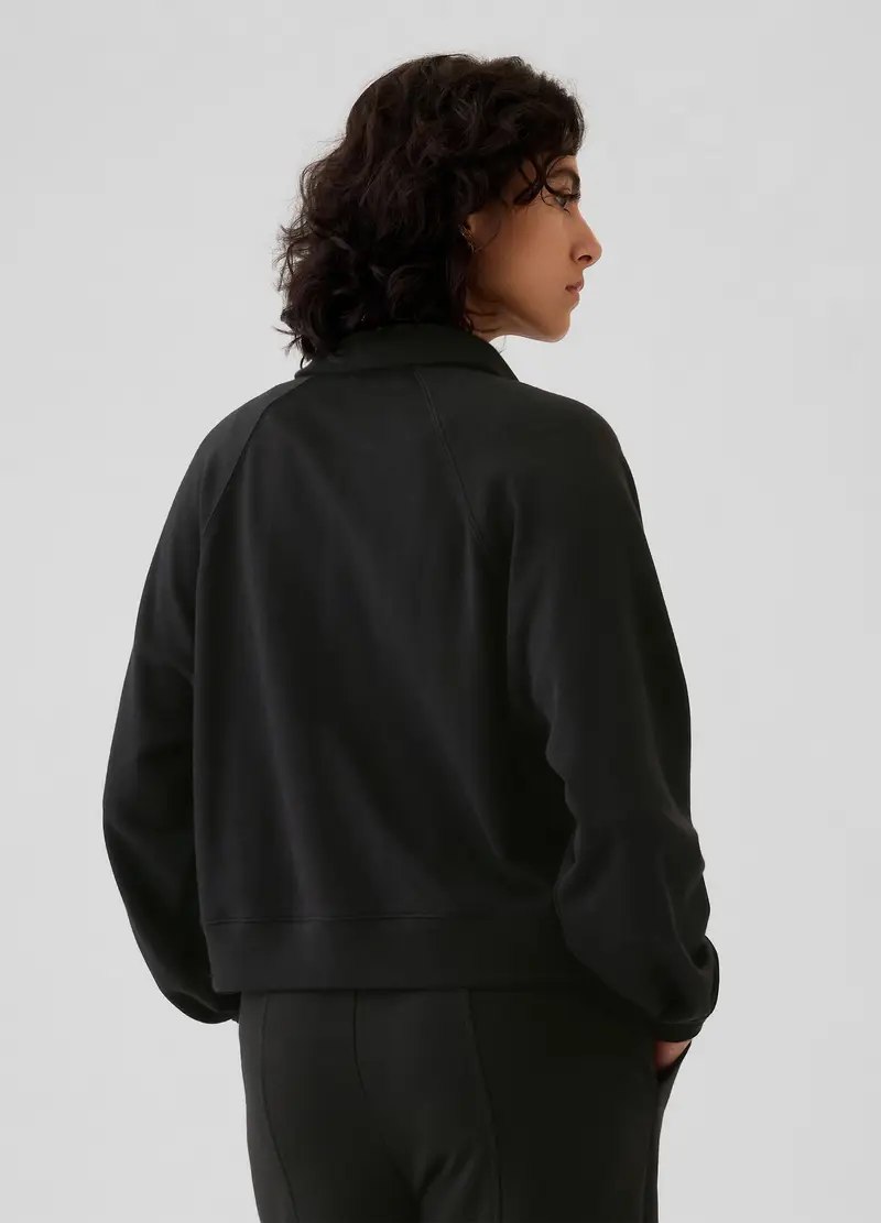 GAP, Felpa Half-zip Con Ricamo Logo, Donna, Nero, Taglia: XS miniatura 2