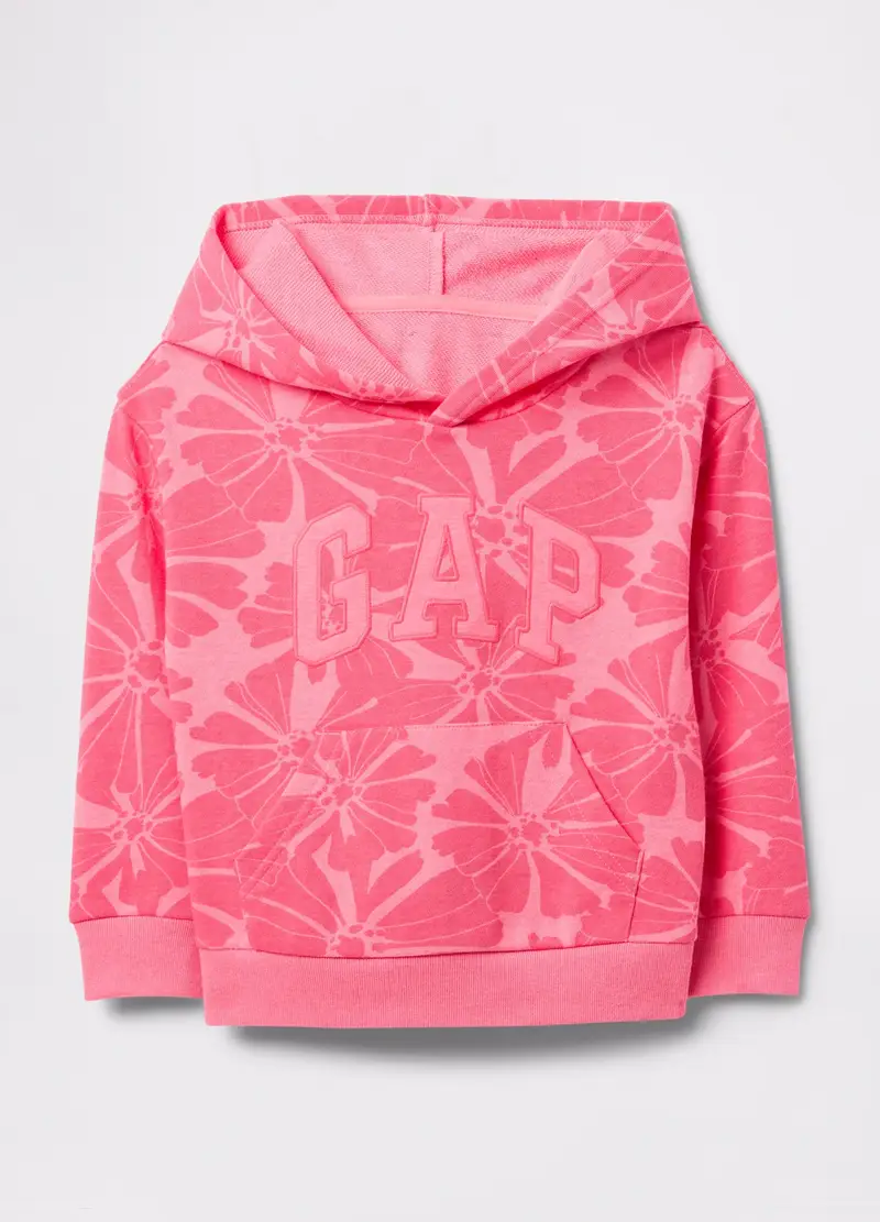 GAP - Felpa in French Terry con cappuccio, Rosa lampone, Taglia 12-18M/74-79