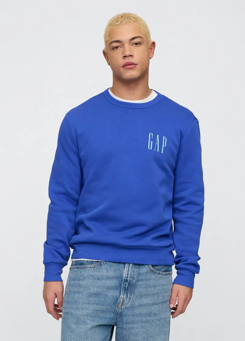 Felpa in misto cotone, , Blu royal