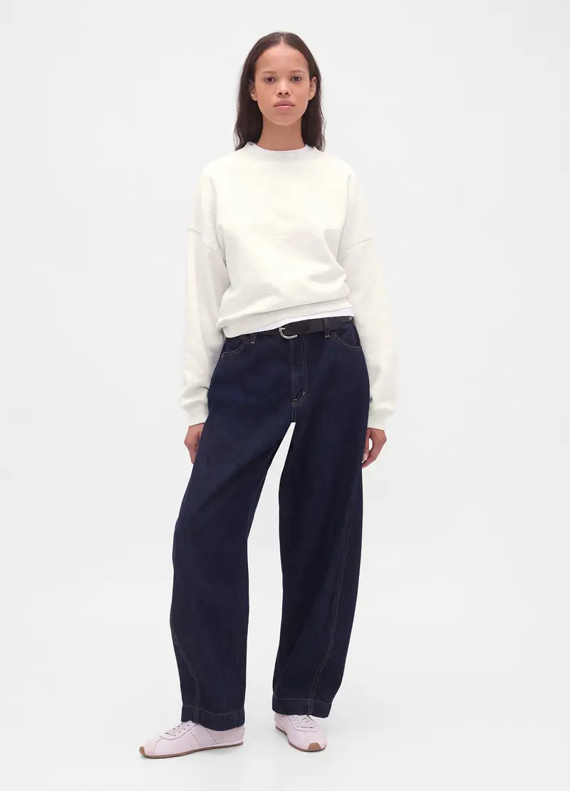 Gap Felpa Donna Misto Cotone Bianco miniatura 2