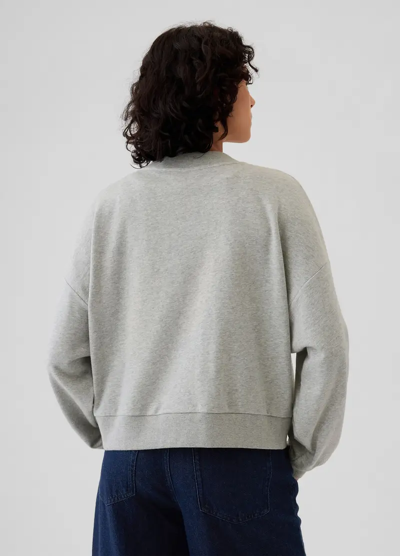 GAP, Felpa Over Con Bottoni Ricamo Logo, Donna, Grigio, Taglia: XS miniatura 2