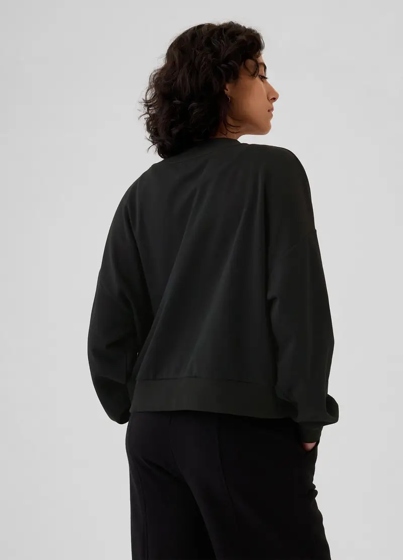 GAP, Felpa Over Con Bottoni Ricamo Logo, Donna, Nero, Taglia: XS miniatura 2