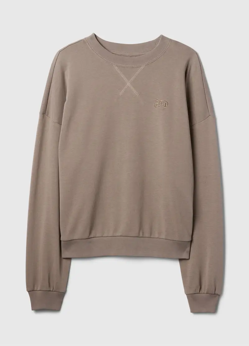 GAP, Felpa Over Girocollo Con Dettaglio Incrociato, Donna, Grigio, Taglia: XS miniatura 3