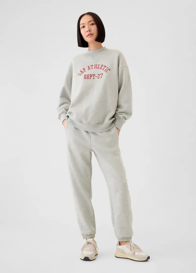 Felpa Oversize Mock Neck Con Logo Athletic, Donna, Grigio miniatura 2