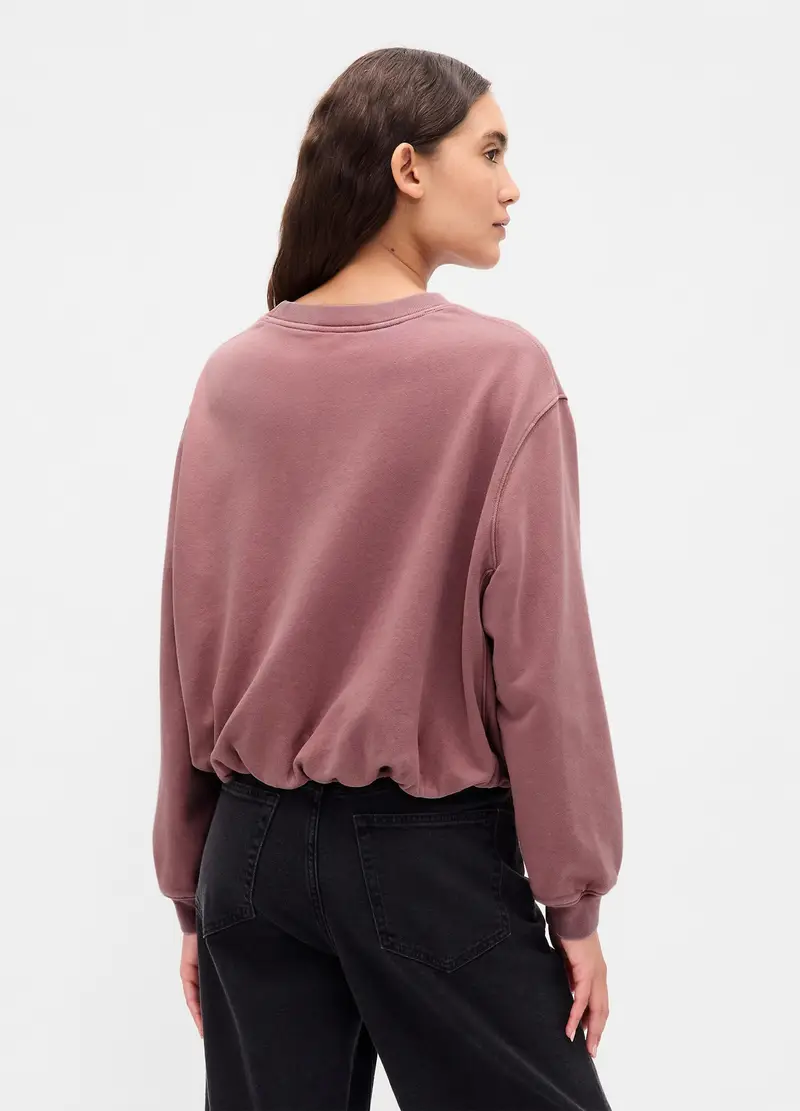 Felpa Rosa Girocollo, Donna, Rosa miniatura 3