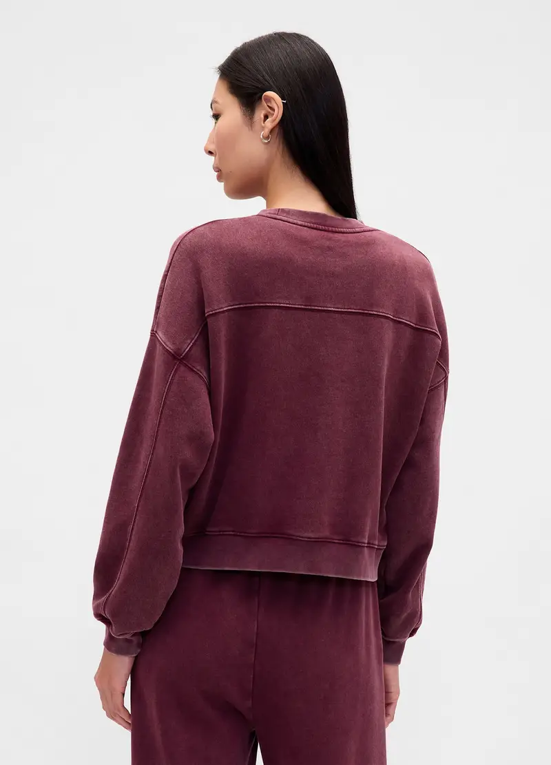 Felpa Viola In Misto Cotone, Donna, Rosso miniatura 2