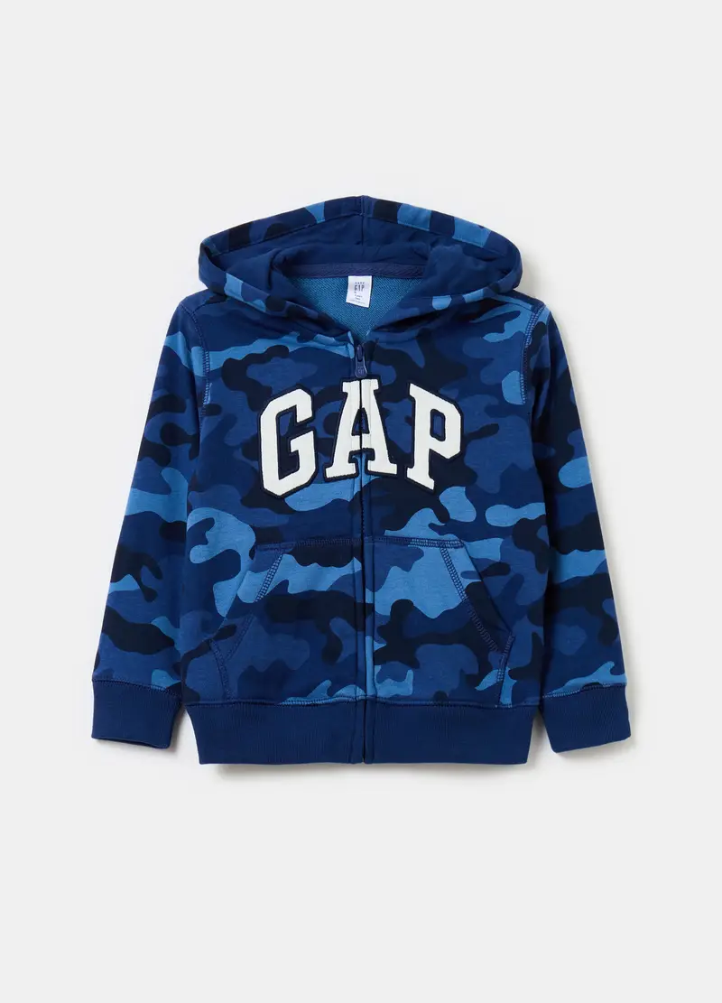 GAP - Full-zip con cappuccio, Blu/Azzurro, Taglia 12-18M/74-79