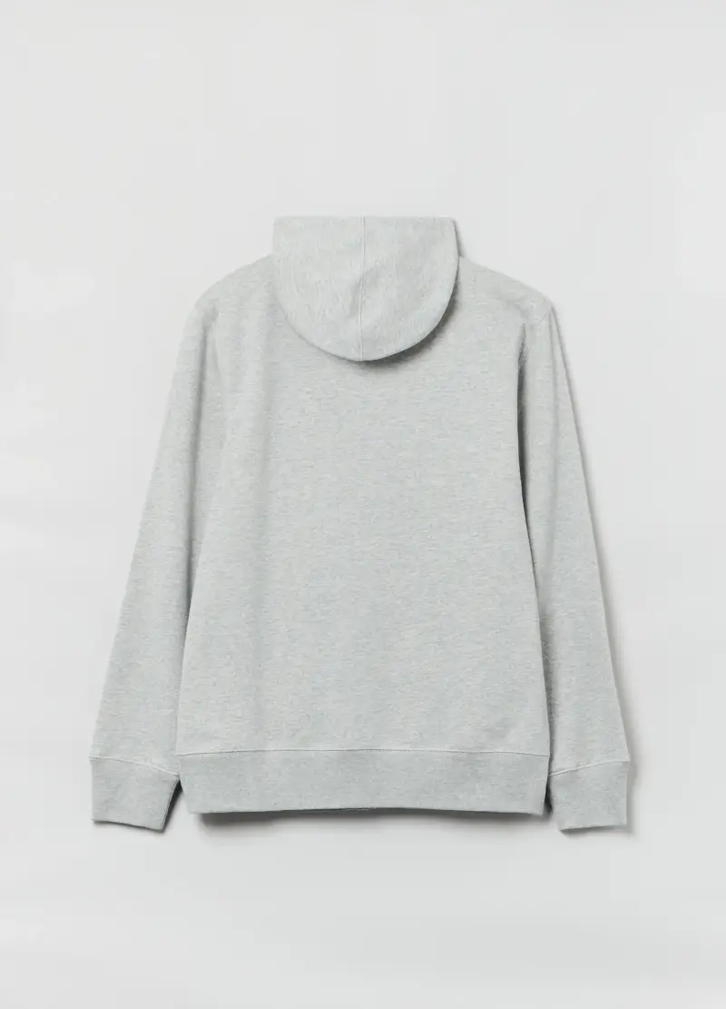 , Full-zip Con Cappuccio E Patch Logo, Uomo, Grigio miniatura 2