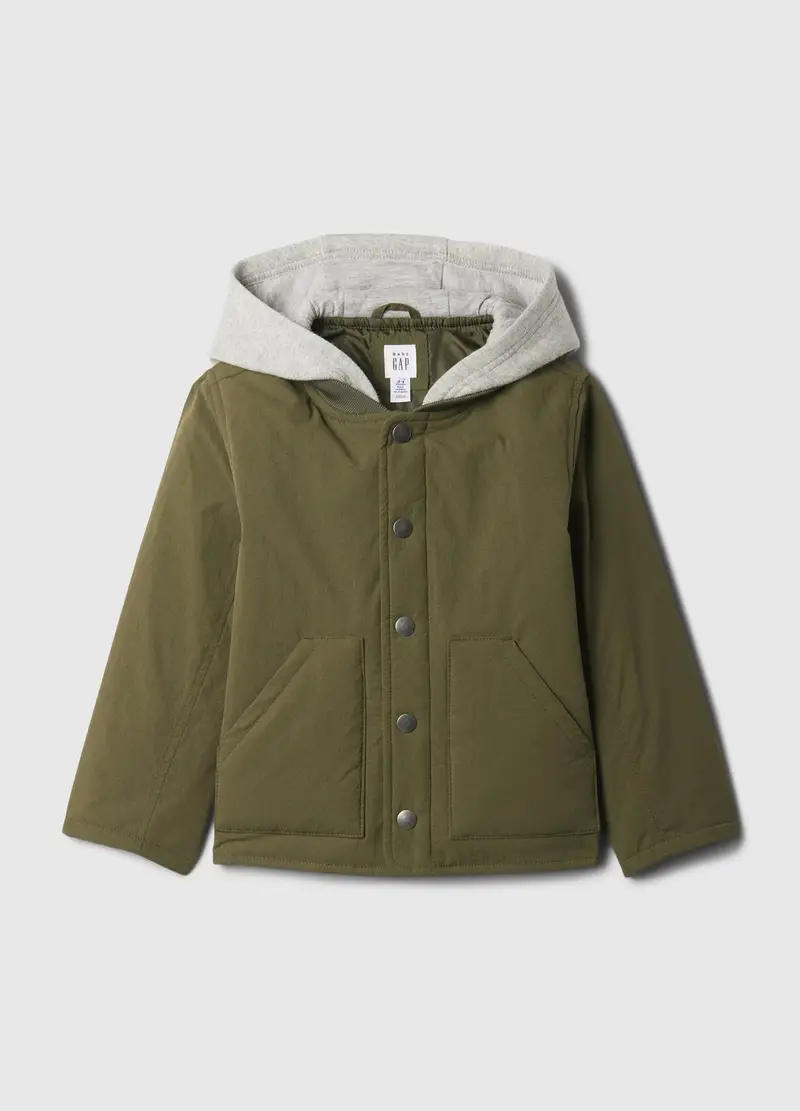 GAP - Giacca con cappuccio in felpa, , Verde militare, Taglia 18-24M/79-84