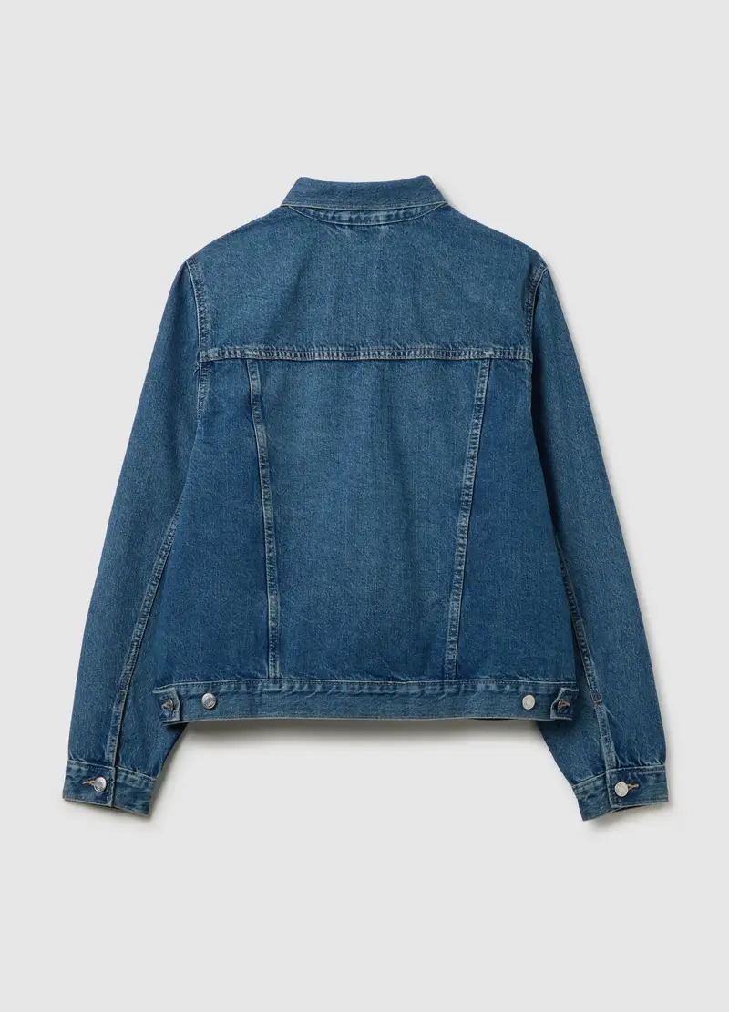 Giacca Corta In Denim, Donna, Denim miniatura 2