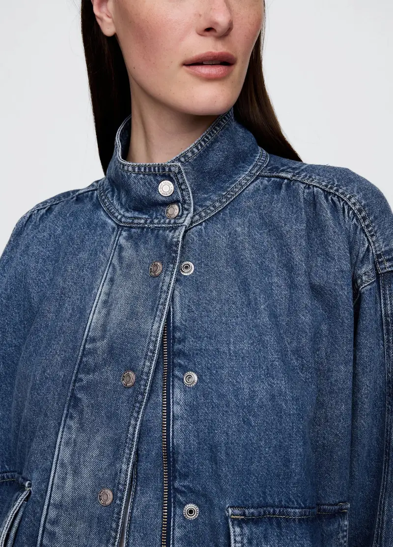 GAP, Giacca Denim Con Tasche, Donna, Denim, Taglia: XS miniatura 3