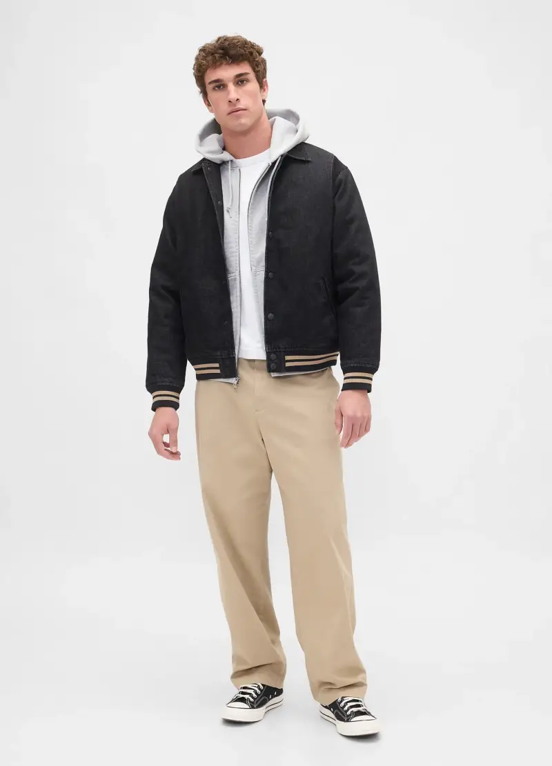 Giacca In Cotone, Uomo, Nero miniatura 3