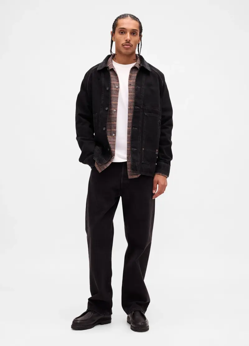 Giacca Nera In Cotone, Uomo, Nero