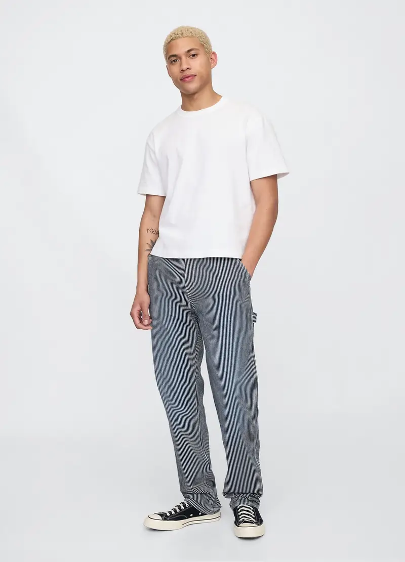 Jeans a righe in lyocell e cotone Gap, , Blu/Bianco