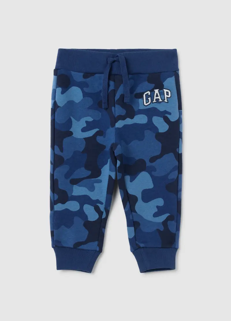 GAP - Joggers con ricamo logo, Blu, Taglia 0-3M/50-56