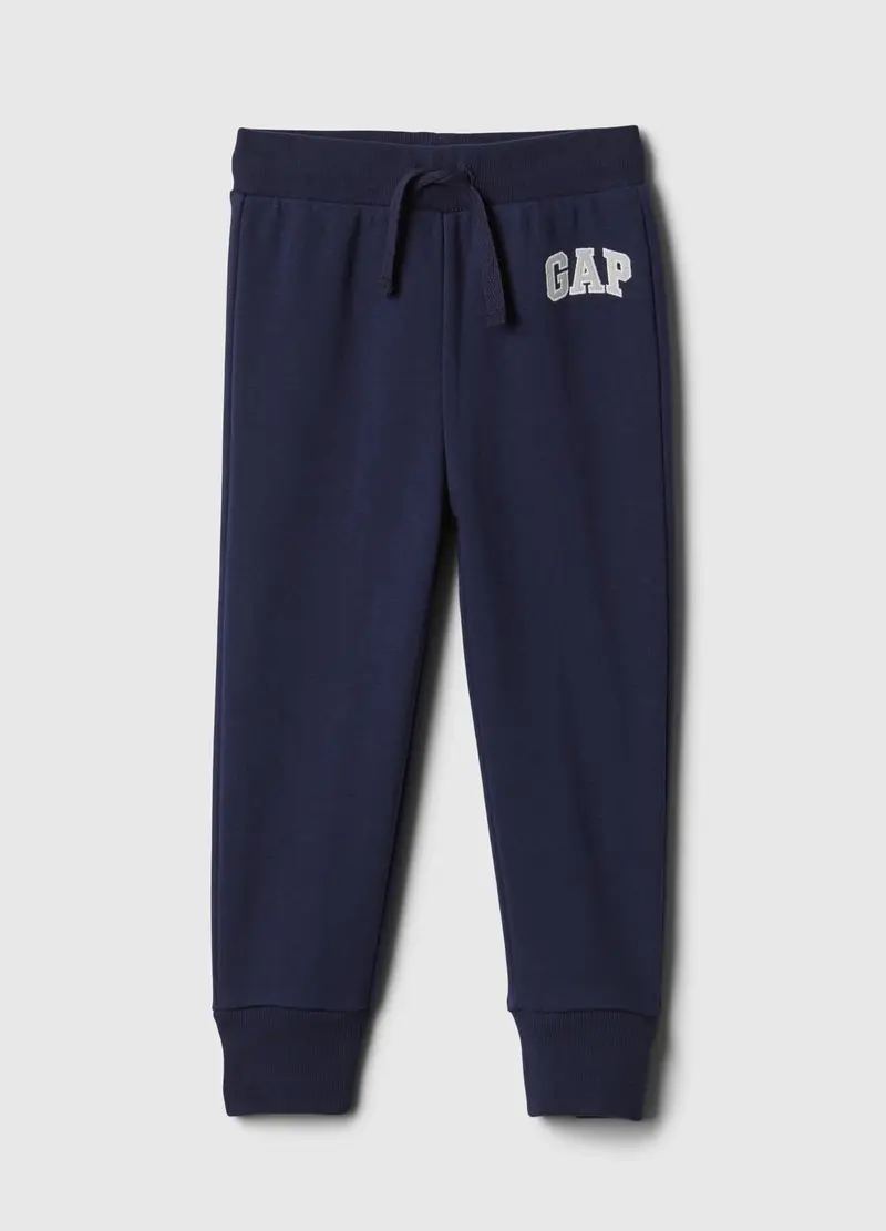 GAP - Joggers in felpa con coulisse e ricamo logo, Blu scuro, Taglia 3-6M/58-69