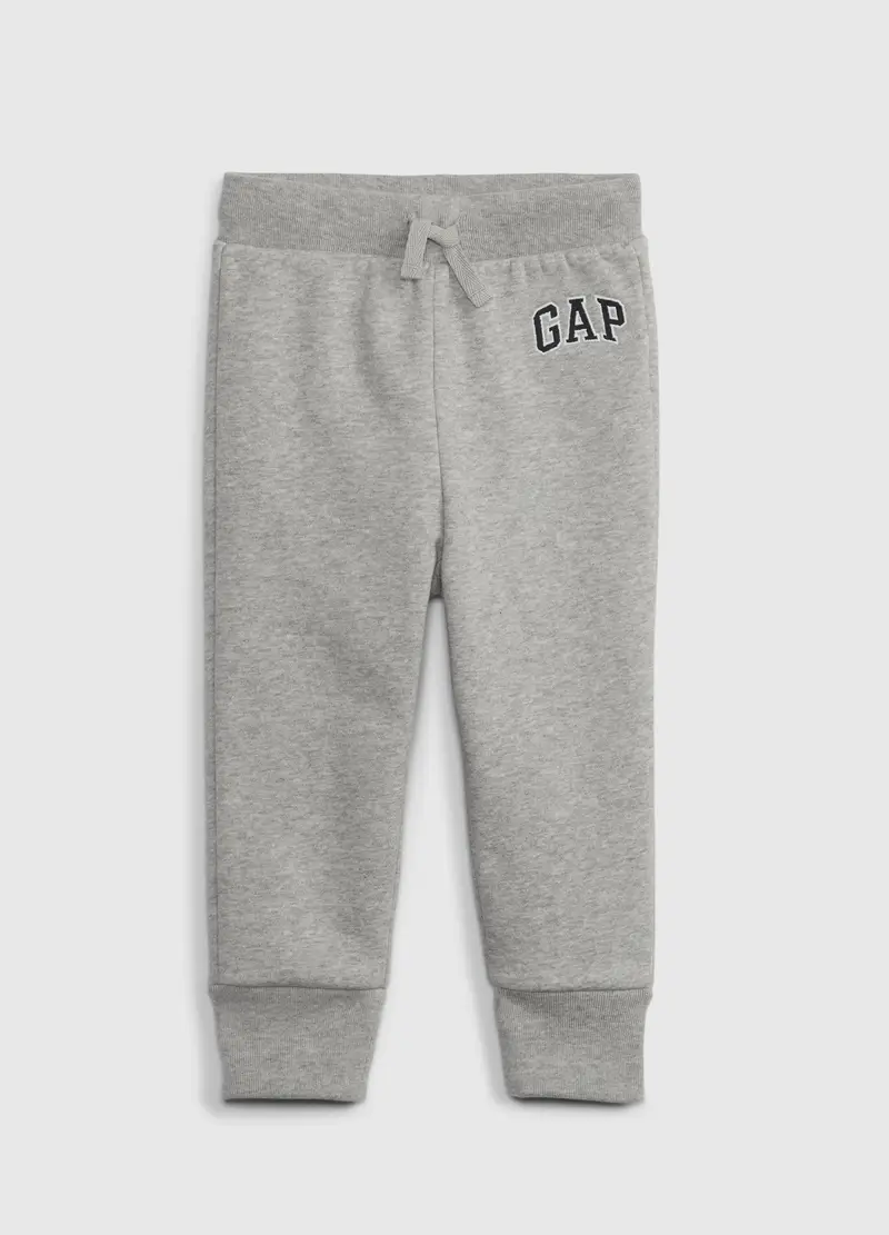 Joggers in felpa con logo, , Grigio chiaro melange