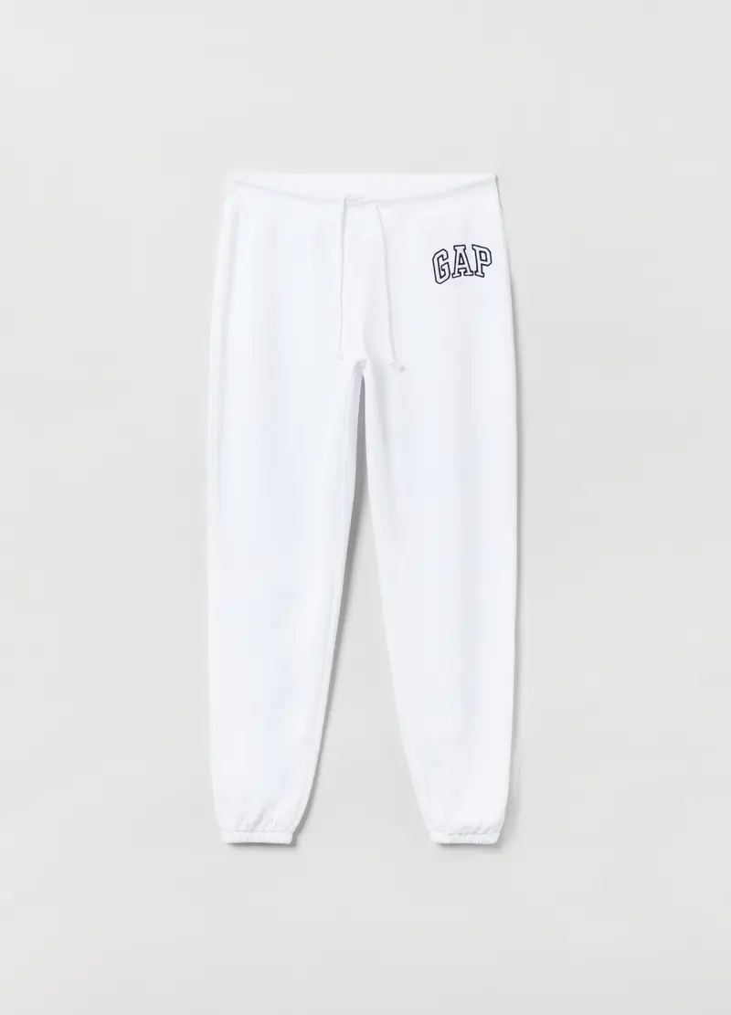 GAP - Joggers in felpa con ricamo logo, , Bianco ottico, Taglia M