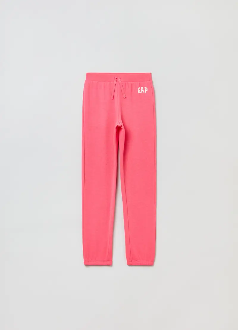 Joggers in felpa con stampa logo, Bambina, Rosa scuro