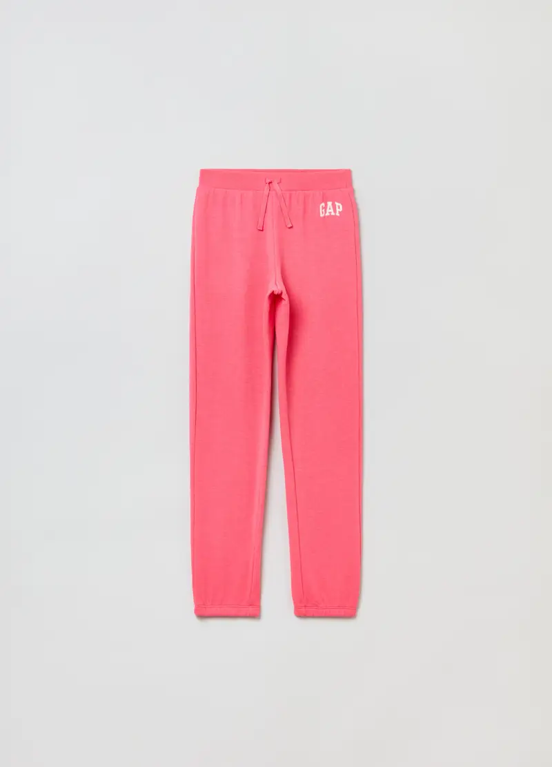 GAP - Joggers in felpa con stampa logo, Bambina, Rosa scuro, Taglia XS/99-114