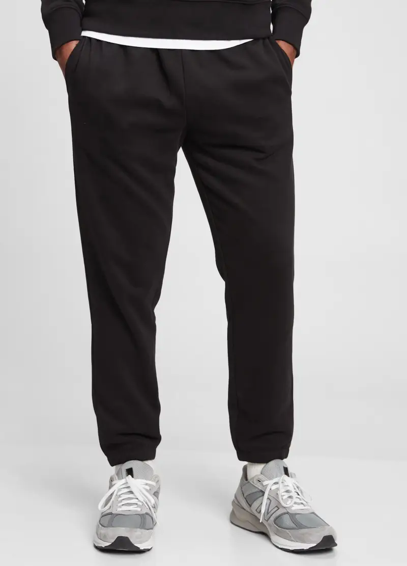 GAP, Joggers In Felpa Tinta Unita, Uomo, Nero, Taglia: XS