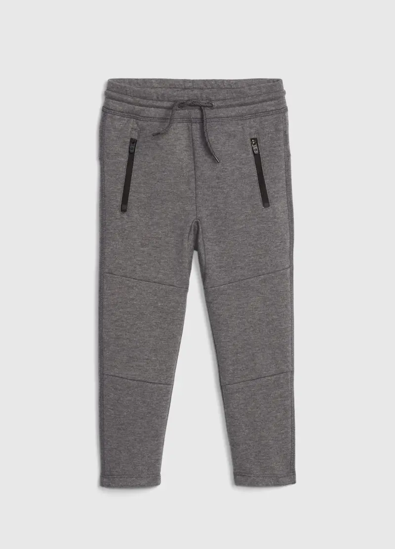 Joggers in tessuto tecnico, , Grigio scuro melange
