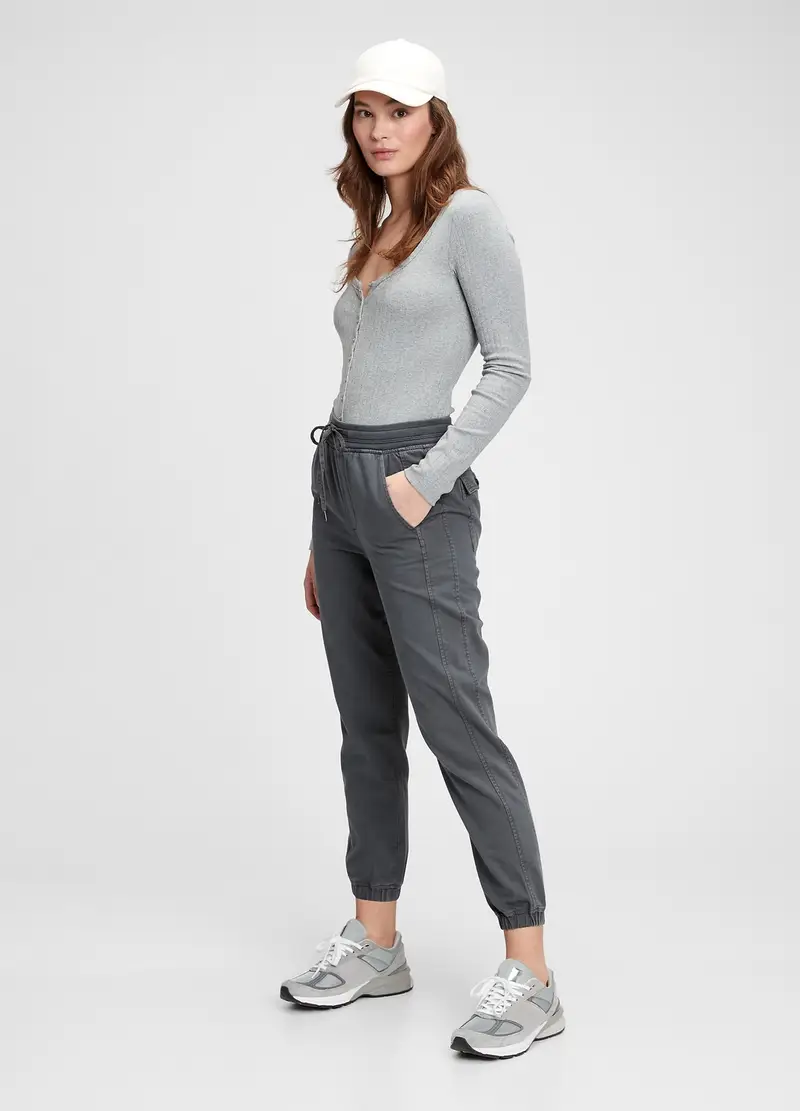 Joggings con coulisse, , Grigio