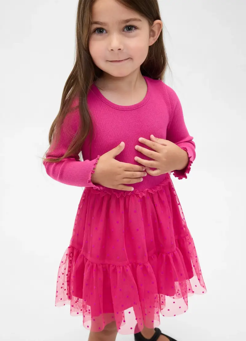 Abito Con Gonna In Tulle, Unisex, Rosa