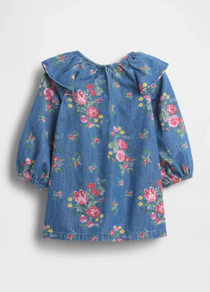 Abito Denim Con Stampa Floreale, Unisex, Denim miniatura 2