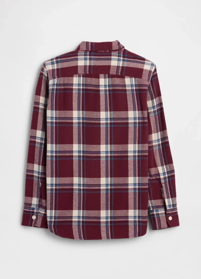 Camicia A Quadri Rossa In Cotone, Bambino, Rosso miniatura 2