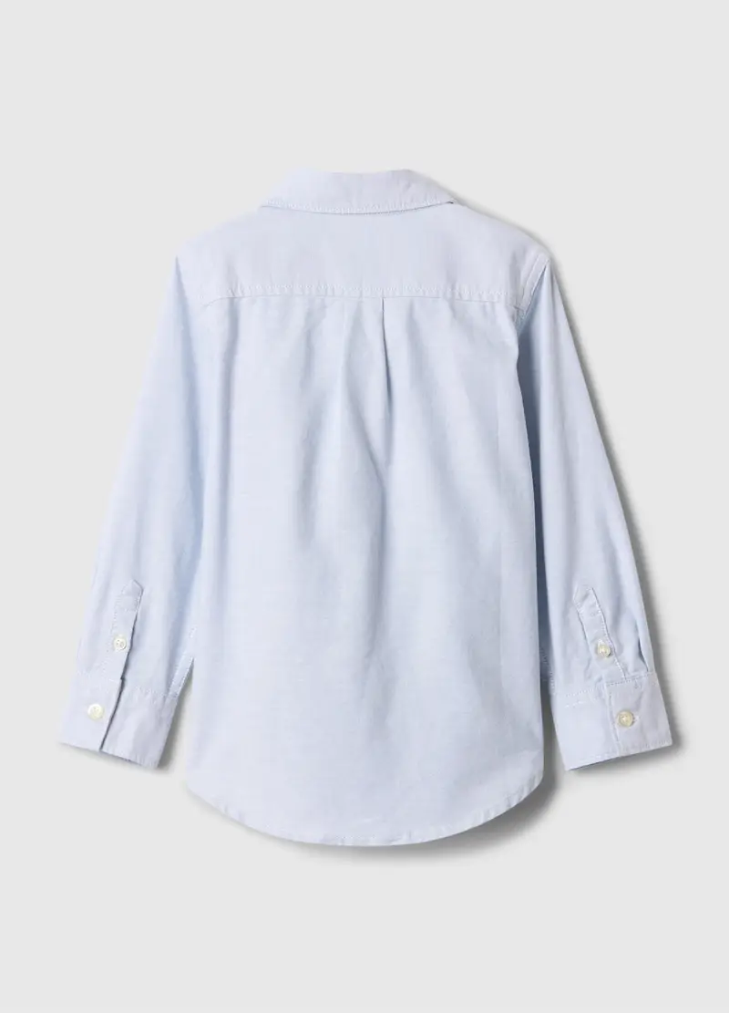 Camicia Elasticizzata A Maniche Lunghe, Unisex, Azzurro miniatura 2