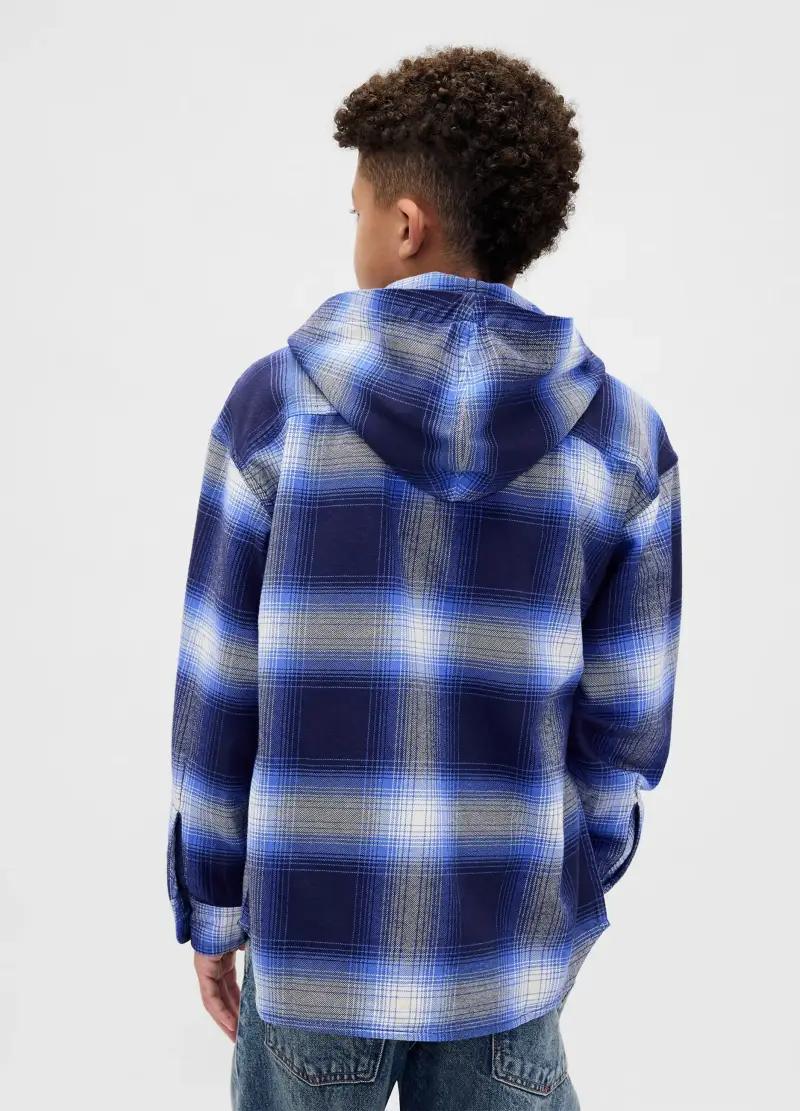 Gap Kids Maglia Bambino in Cotone con Cappuccio Blu miniatura 2