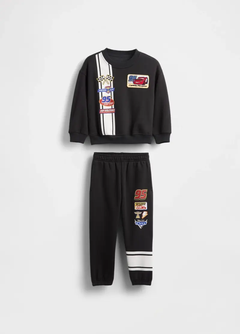 Completo Nero In Puro Cotone, Bambino, Nero miniatura 2