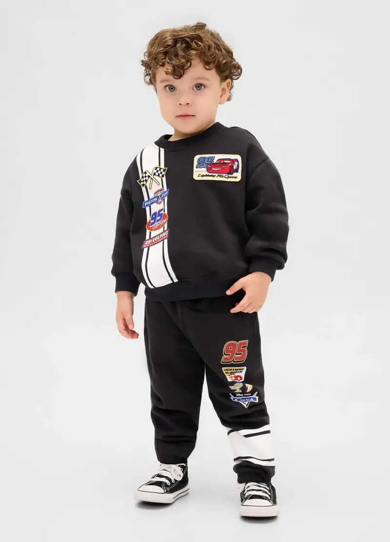 Completo Nero In Puro Cotone, Bambino, Nero