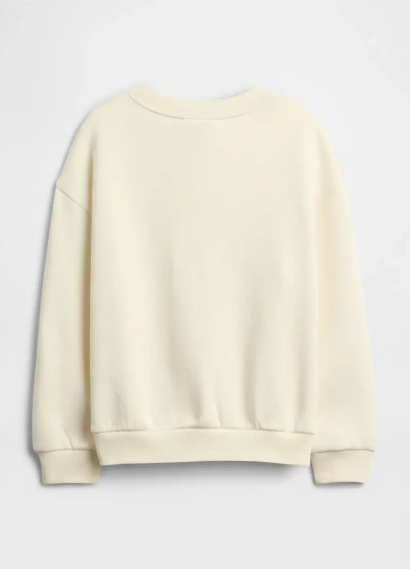 Felpa Beige A Girocollo Con Motivo Cigno, Bambina, Beige miniatura 2