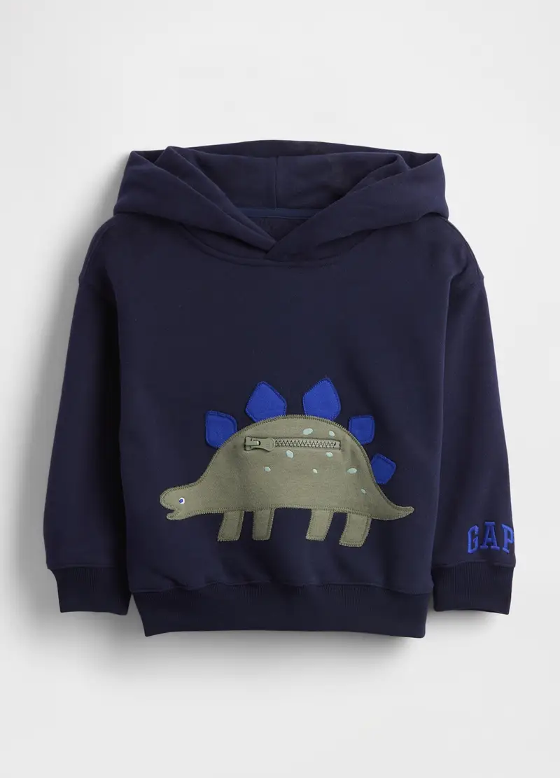 Felpa Blu Con Dinosauro Per Bambino, Blu