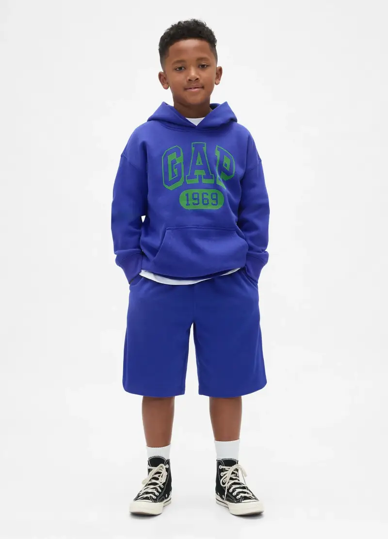 Felpa Blu Per Bambino Con Logo, Blu miniatura 3