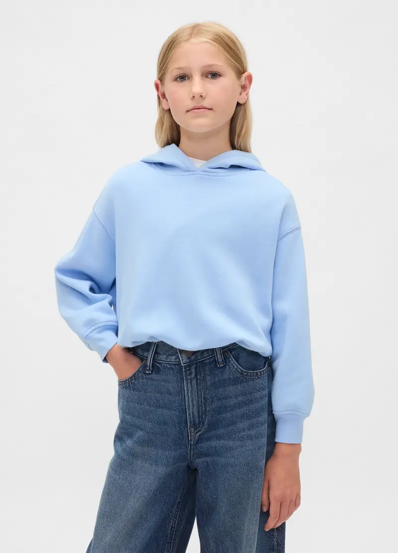Felpa Con Cappuccio, Bambina, Azzurro