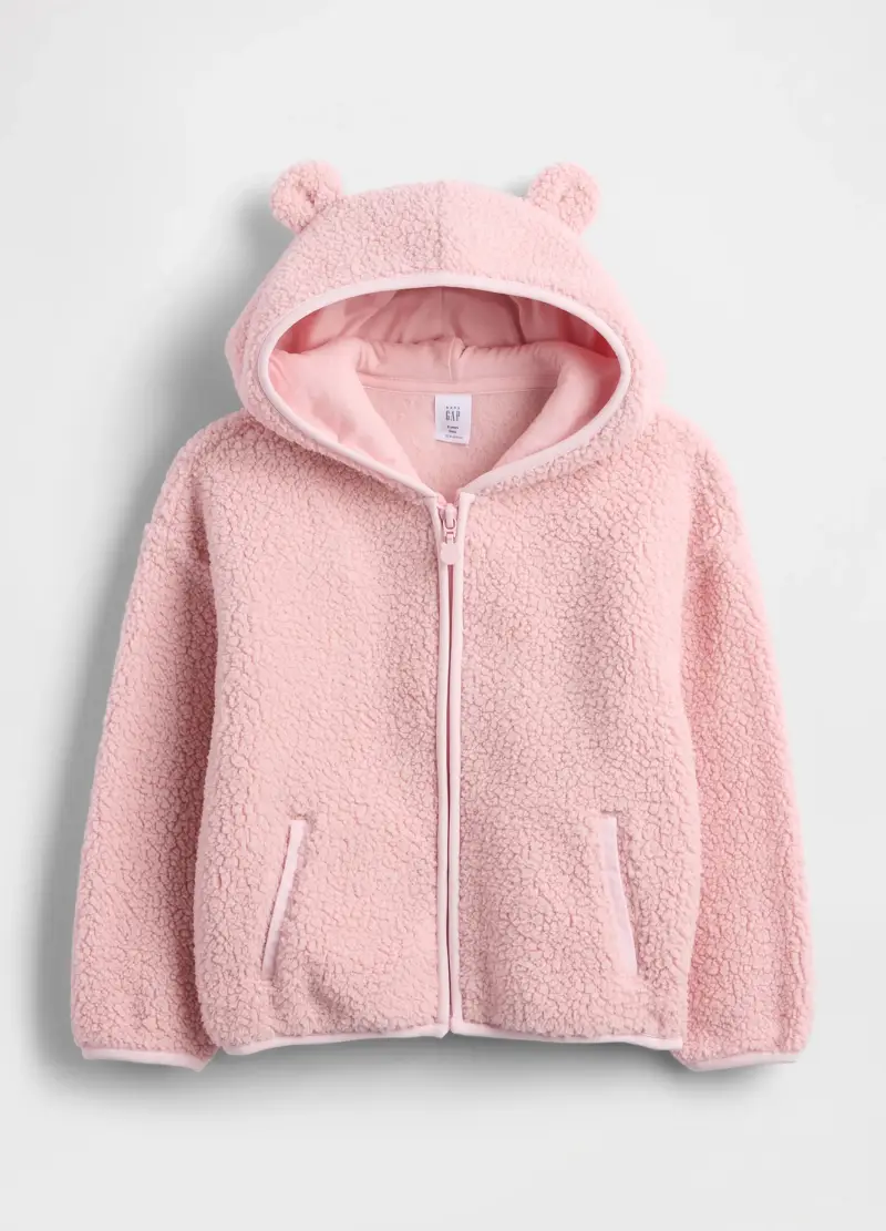Felpa Con Cappuccio E Zip, Unisex, Rosa
