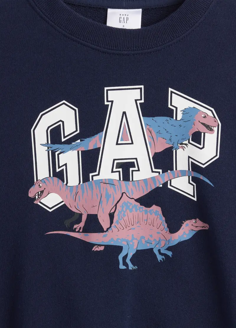 Felpa Con Dinosauri, Bambino, Blu miniatura 3