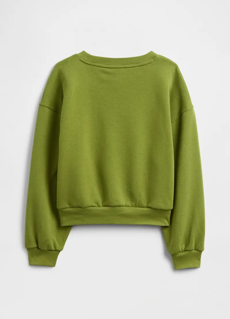 Felpa Con Fiori Ricamati, Bambina, Verde miniatura 2