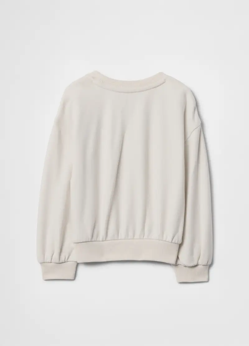 Felpa Con Logo, Unisex, Bianco miniatura 2